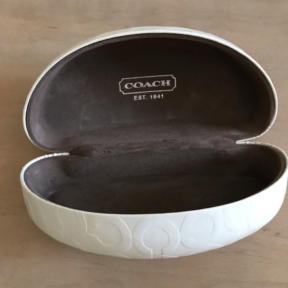 Coach Ivory Hardshell Sunglass Case